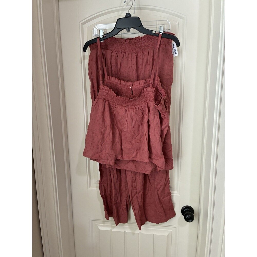 Old Navy Pajama Lounge Set Top is XLarge Bottom is Large Rust NWT